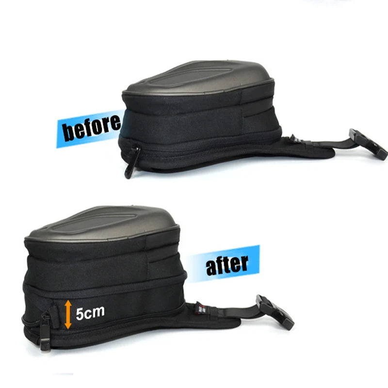Sacoche de jambe pour moto en fibre à coque rigide