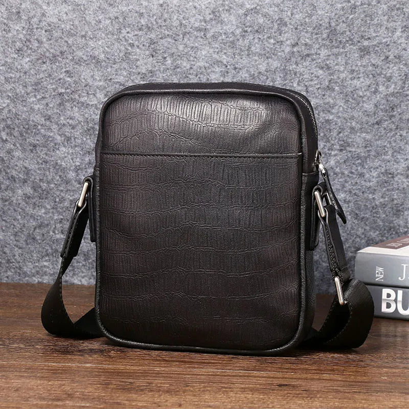 Sacoche bandoulière cuir homme moderne avec motifs