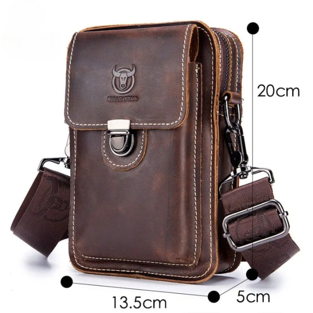 Sacoche bandoulière homme de style vintage en cuir