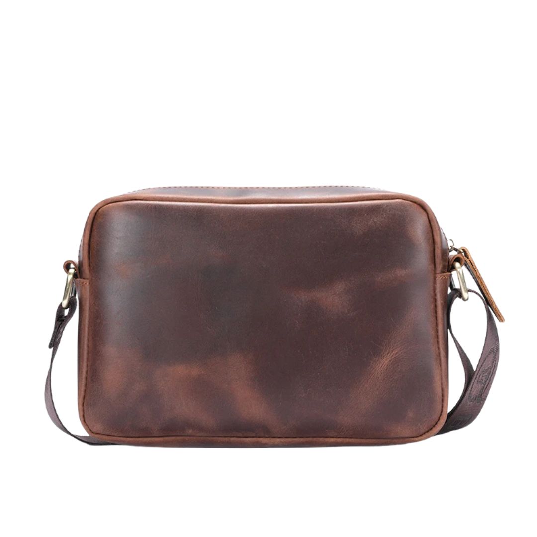 Sacoche homme cuir de grande capacité avec bandoulière