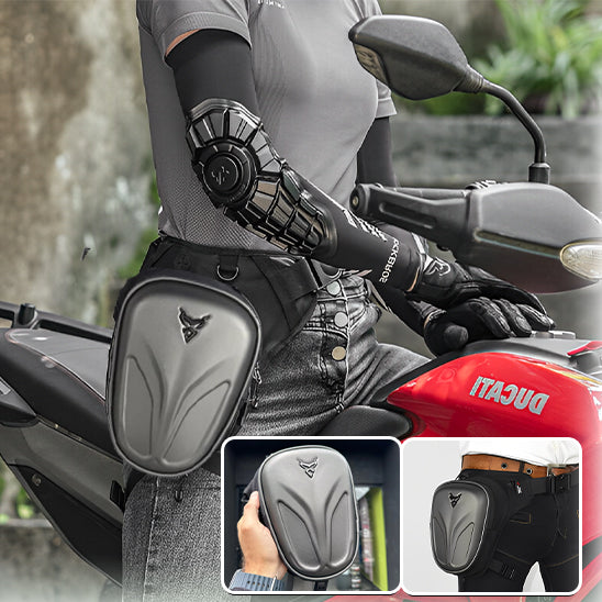 Sacoche de jambe pour moto rigide et sécurisée