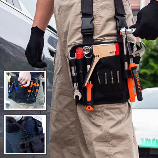 Repair Tool Bag Multi-Functional Oxford Cloth Auto Electrician Maintenance Tool Bag Wear-Resistant Leg Adjustable Tool Bag