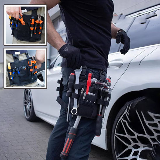 Repair Tool Bag Multi-Functional Oxford Cloth Auto Electrician Maintenance Tool Bag Wear-Resistant Leg Adjustable Tool Bag