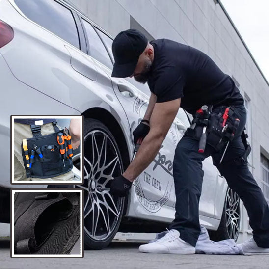 Repair Tool Bag Multi-Functional Oxford Cloth Auto Electrician Maintenance Tool Bag Wear-Resistant Leg Adjustable Tool Bag