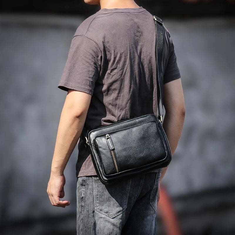 Sacoche bandoulière cuir homme décontractée