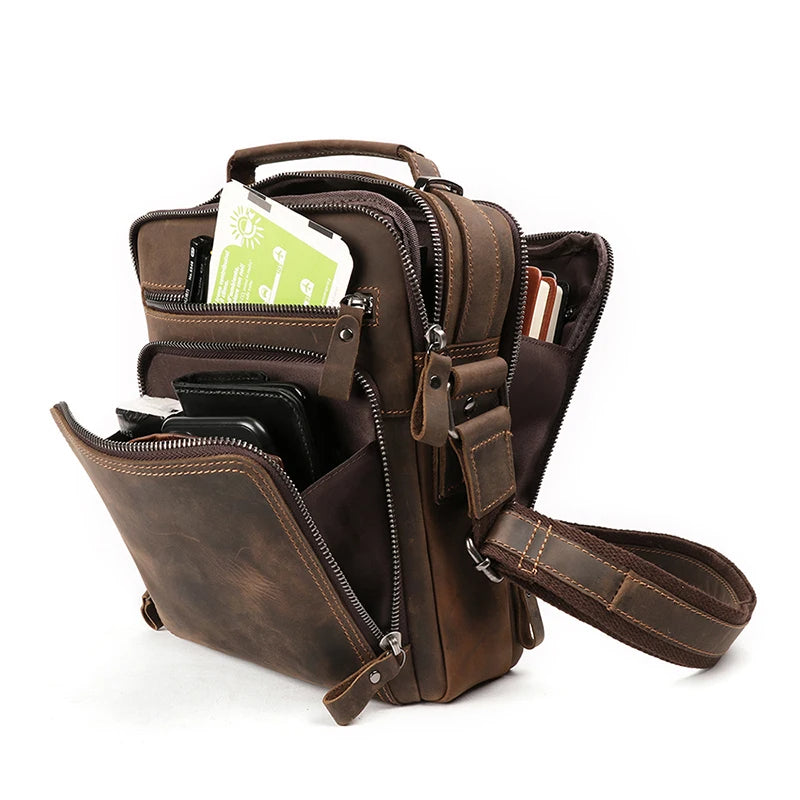 Sacoche bandoulière cuir homme au design vintage