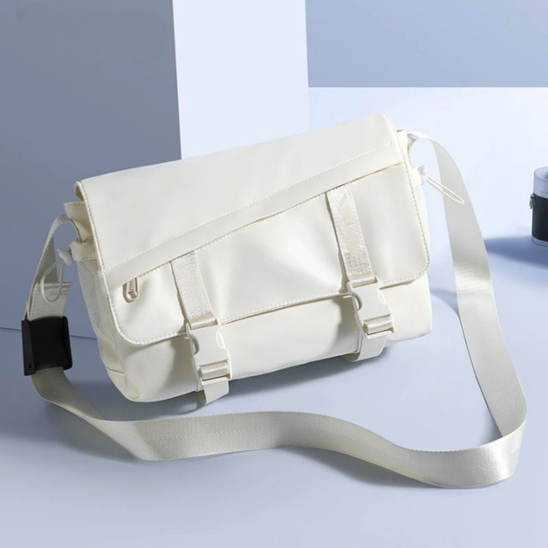 Sacoche blanche versatile en tissu oxford